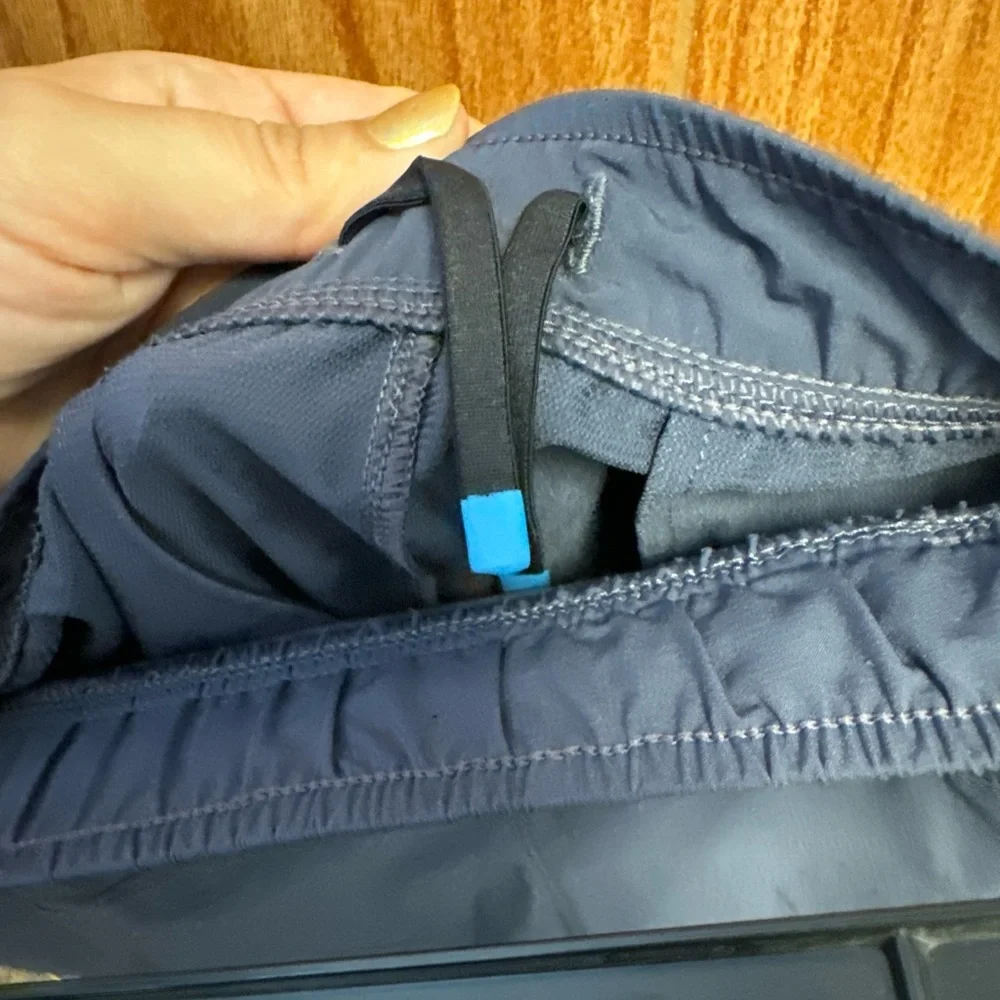 Janji Blue Athletic Shorts Drawstring Elastic Waist M Medium w/ Zipper Pockets - Picture 6 of 7